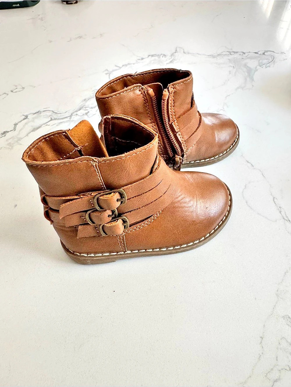 Brown Ankle Baby Boots- Size 5